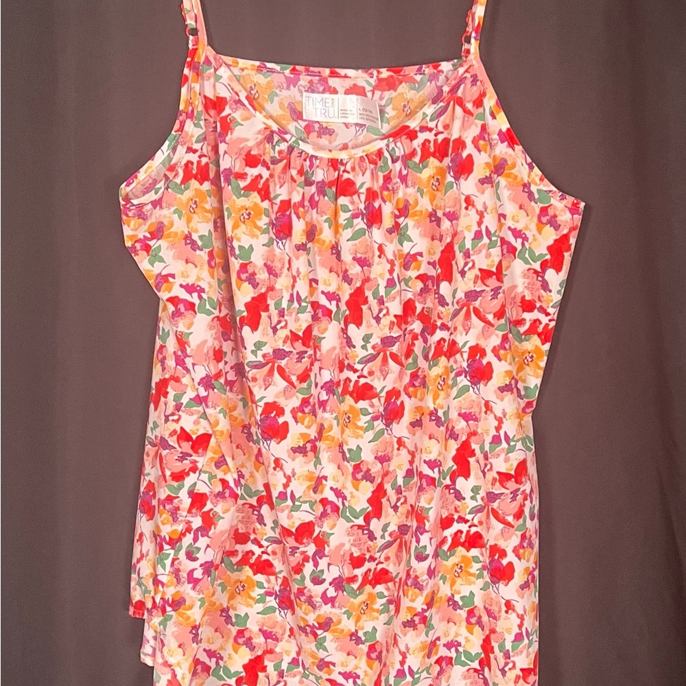Time and Tru Floral Tank Top - Multicolor